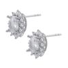 ZHUKOU oval stud earrings for women Multicolor Cubic Zirconia Piercing earrings fashion romantic stud earrings VE734