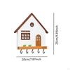 Wooden Key Holder Coat Hanger 5 Hooks Porch Sturdy Wall Mounted Office Home Entryway Hallway Indoor