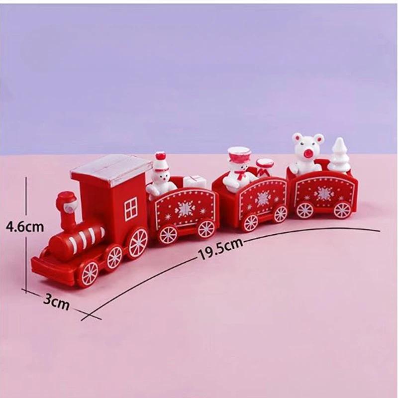 

Christmas Train Ornaments Mini Snowman Gingerbread Decors Train Kids Gifts Toys Christmas New Year Party Home Decorations красный