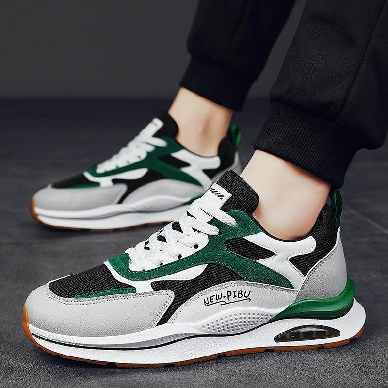 Fashion Men Casual Sport Shoes Fashion Designer Breathable Mesh Leisure Sneakers Street Youth Cool Striped Trainers