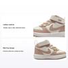 Court Borough Leather Mid 2 Comfortable Versatile Non-Slip Durable High-Top Walking Shoes Baby Shoes White Pink CD7784-125
