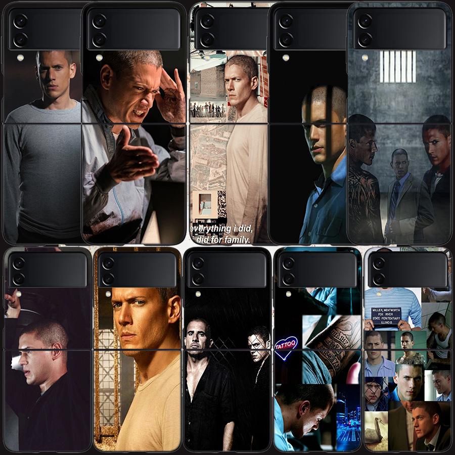 Prison Break TV Series Phone Case For Samsung Z Flip 7 6 5G Galaxy Z Flip 5 4 3 Black Hard Cell Cover Luxury PC Shell Coque
