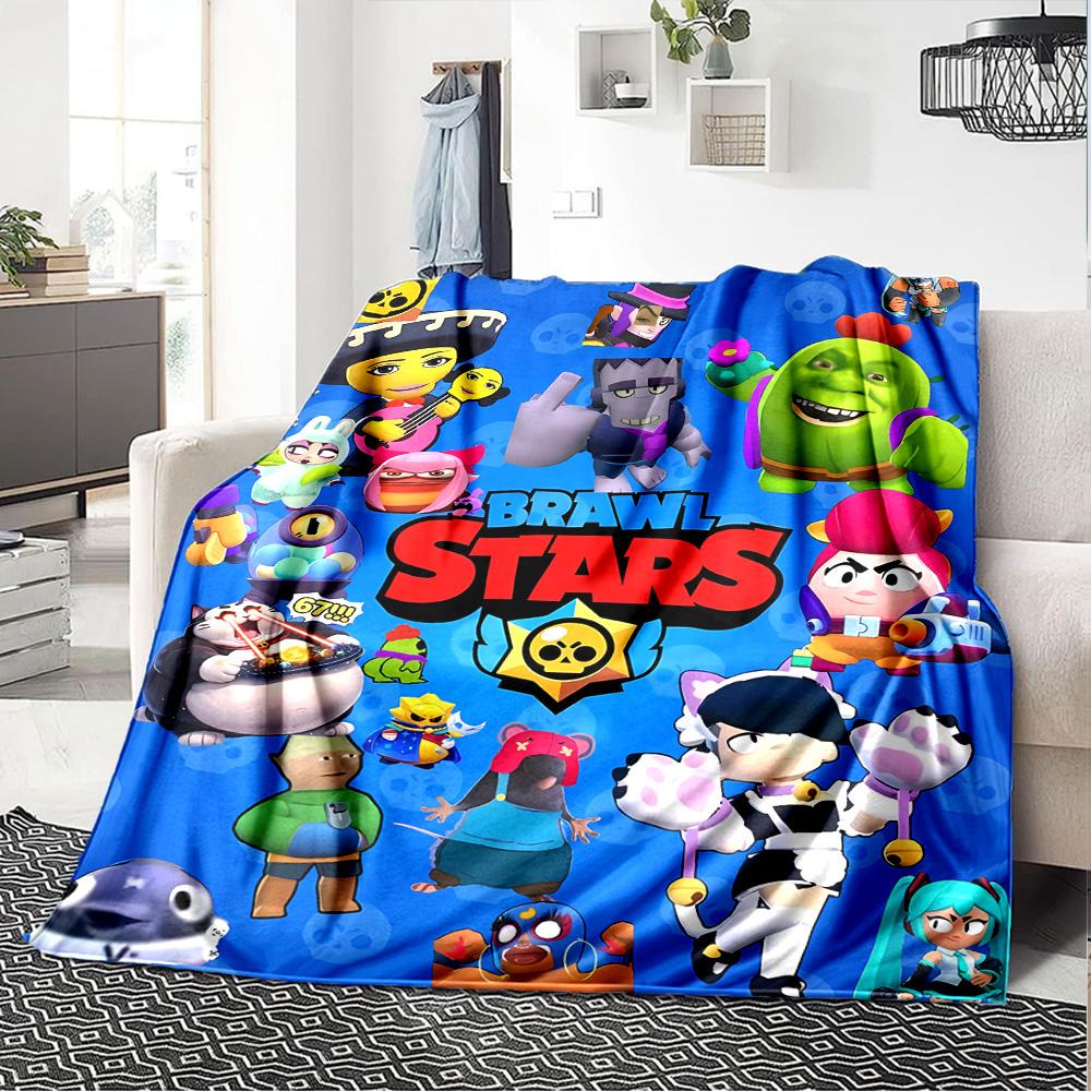 Brawl Stars Blanket Durable Comfort Great for Couch Sofa Bedding for All Occasions Modern Style Ideal Gift for Friends Family Couples Picnic