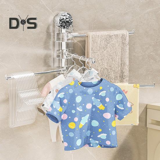 Handtuchhalter mit drehbarem Schwenkarm und Saugnapf-Design. Einfache Installation. Wandmontierter Badezimmer-Handtuchhalter-Organizer.