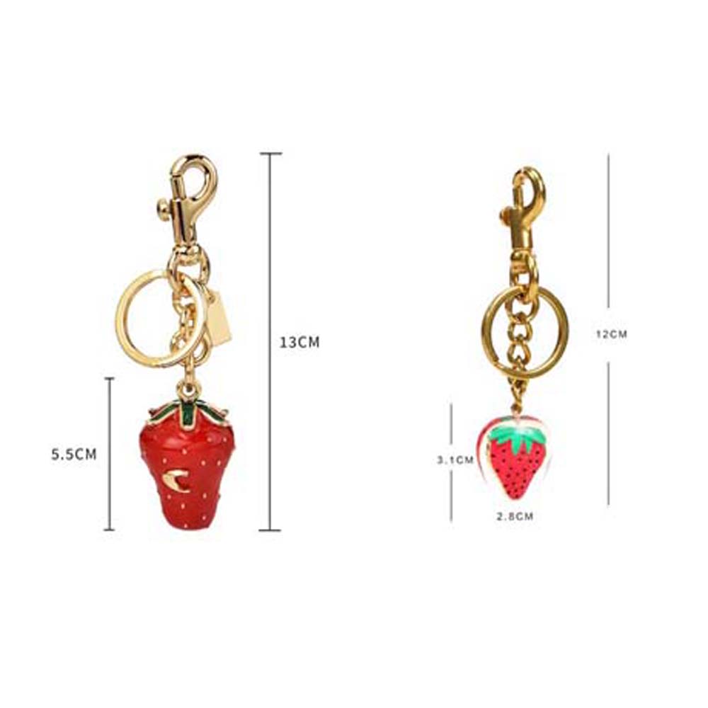 3D Crafts Strawberry Keychain Strawberry Car Keyring Fashion Strawberry Charms  Birthday Gift