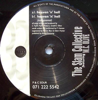 12inch Record SLAM COLLECTIVE, MC OLIVE - Heaven 'n' Hell SOUR010 SOUR 1994 UK Dance & Electronica Used