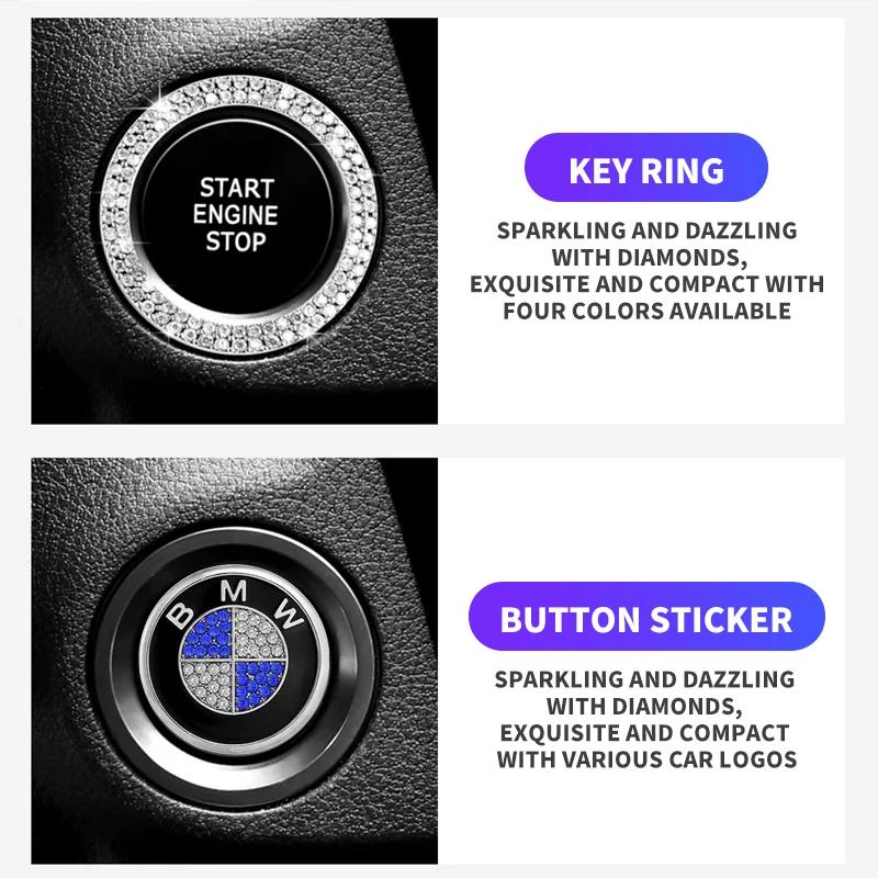 1 stuks Auto Bling Eén-Klik Start Stop Motor Ontsteking Sticker Voor BMW M Performance E36 E60 E90 X2 X1 X3 X5 E46 E39 E70 M3 M5 M6