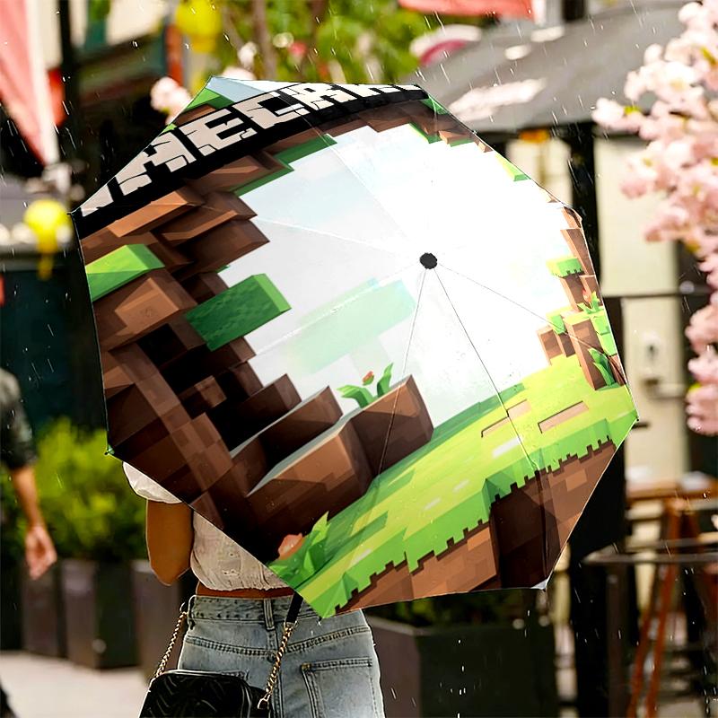 Gamer Print Umbrella Automatic Opening/ Closing - Portable Foldable Design - Daily Use for Travel/Outdoor - Gift for Birthday