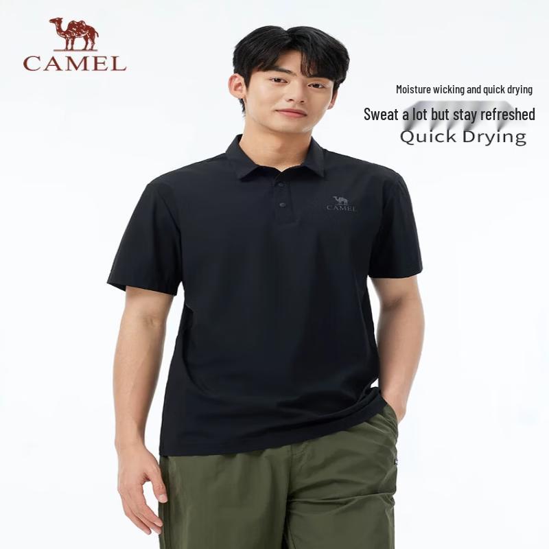 Camel Men's Outdoor Quick-Dry Polo T-Shirt