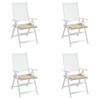 Garden Chair Cushions 4 pcs. Beige 40x40x4 cm Oxford Fabric