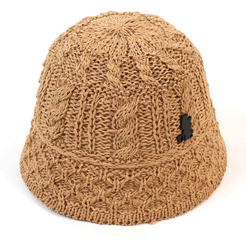 

Универсальная химия Летняя бежевая вязаная панама FREE