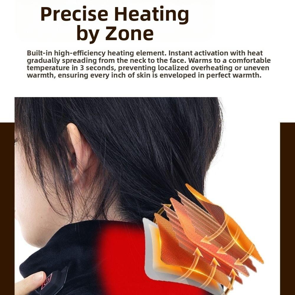 Removable Heated Neck Scarf USB Charging Heated Scarf Light Heating Scarf Mask  For Men And Women