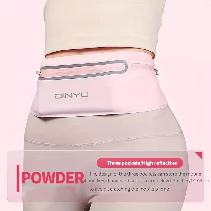 Reflective Running Waist Bag, Lightweight Phone Pouch for Women & Men, Multi-Functional Fitness Belt for Night & Morning Jogging
