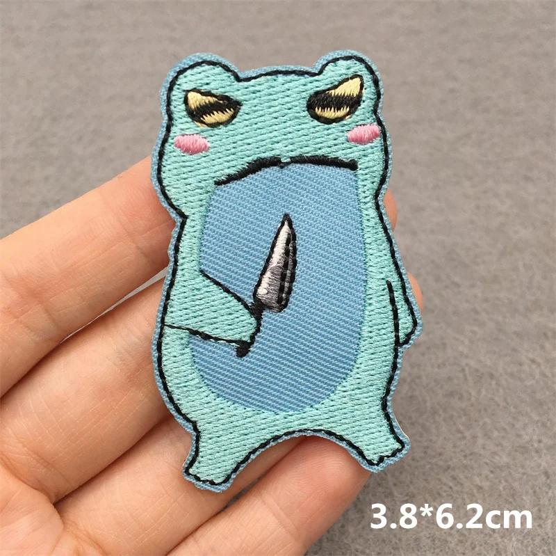 Team Cat Embroidery Patches Appliques For Clothing Diy Sewing Iron On Patches Punk Cartoon Stripes Decoration Accessories