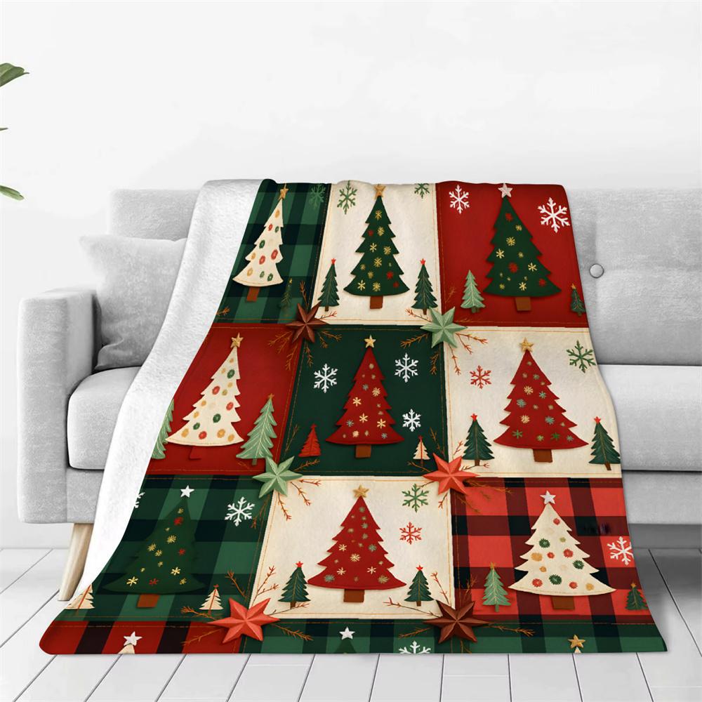 Merry Christmas Tree Flannel Blankets Warm Winter Travel Bedroom Sofa Bithday Gifts For Kids Soft Throw Blanket