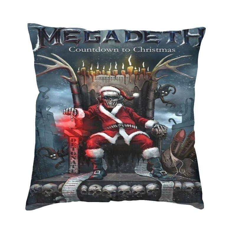 Megadeths Rock Band Square Pillow Case Home Decor Heavy Metal Band Cushions Throw Pillow For Living Room Double-Sided Printing