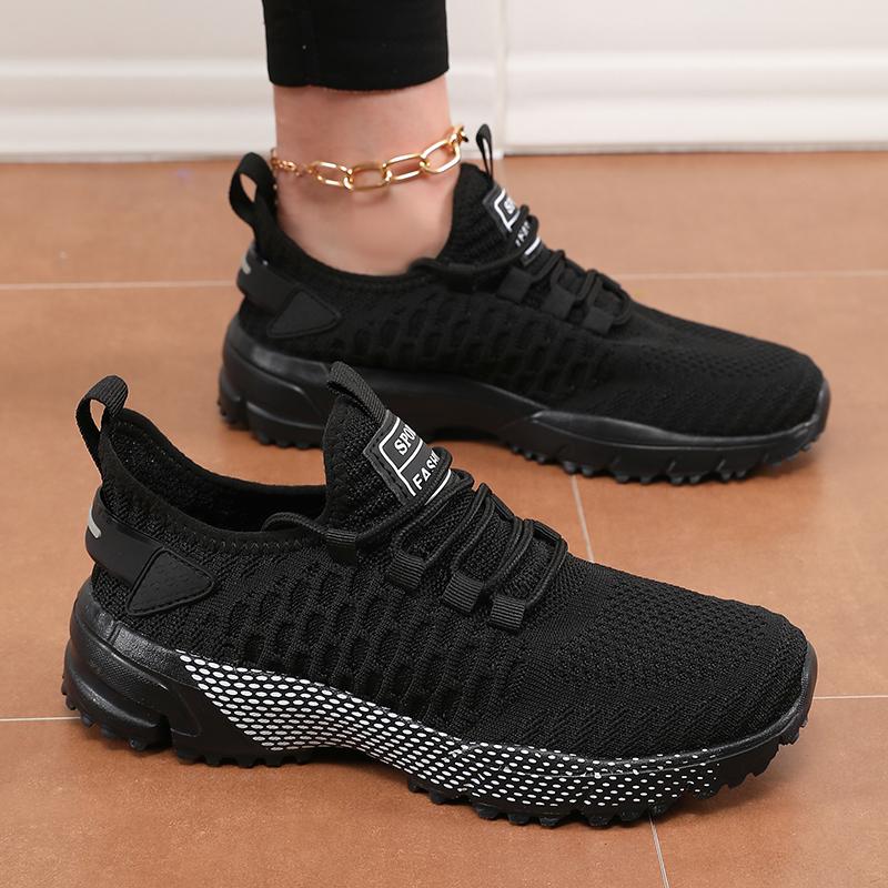 Fashion Fashion Man Sneakers Hot Selling Men's Shoes Shock-absorbing Platform Lightweight Running Trend Black Versatile Sports Shoes