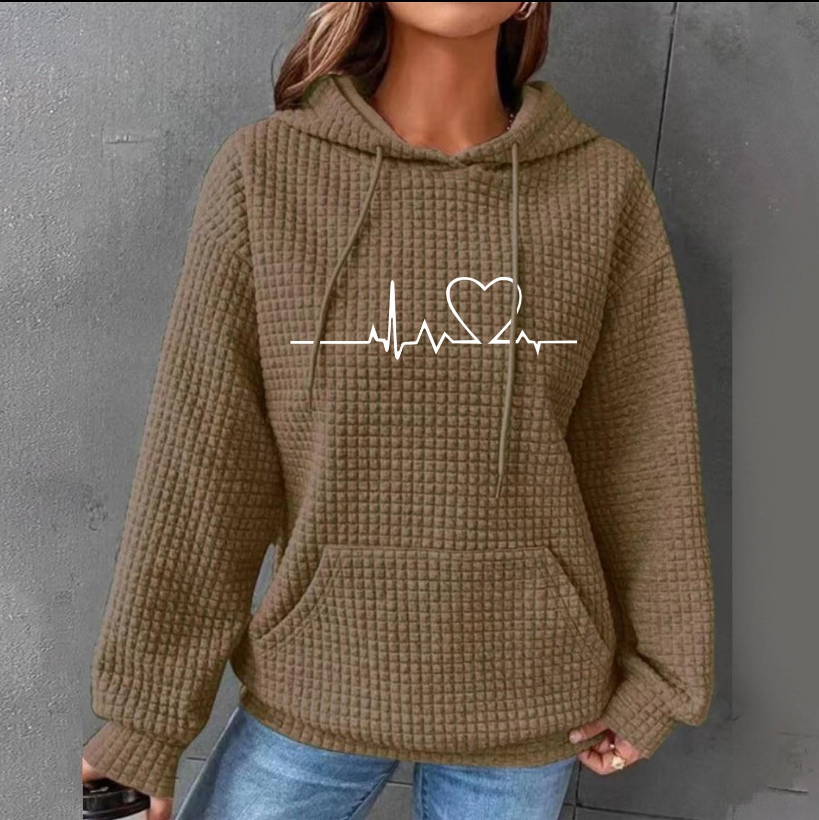 

Женские толстовки с длинным рукавом, повседневные толстовки с капюшоном и шнурком с принтом для женщин, пуловер с карманами