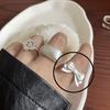 BF CLUB 925 Sterling Silver String Ring For Women Heart Jewelry Finger Open Handmade Shinning Rings Allergy For Birthday Gift