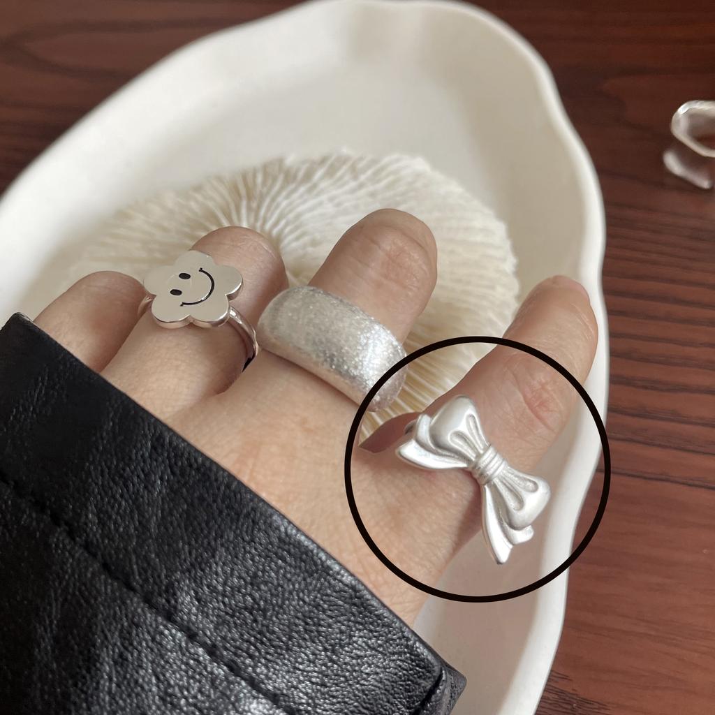 BF CLUB 925 Sterling Silver String Ring For Women Heart Jewelry Finger Open Handmade Shinning Rings Allergy For Birthday Gift