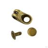 20 Sets Bronze Boot Lace Hooks Fittings with Rivets for Climb Hiking Shoes Work Outdoor