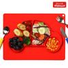 Kelly & Stephen Silicone Suction Plate - Owl (2 Colors) Children's Food Tray Baby Food Tray Daycare Food Tray, 1 Piece, K110 Owl_Pure Gray
