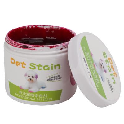 Tintura per Capelli per Cani Colori Brillanti Design a Bocca Larga Tintura Sicura Semi Permanente per Cani Domestici 100g rosso vino