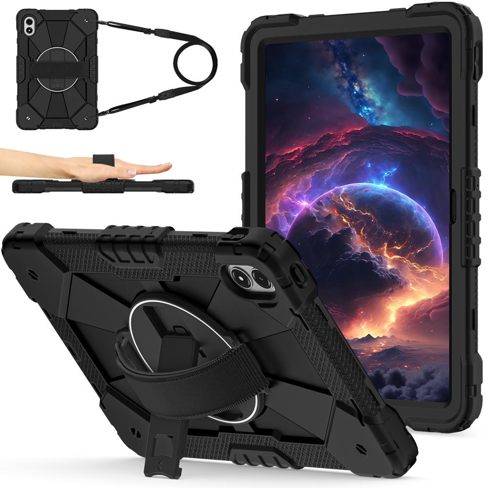 Silicone+PC Tablet Cases for 12.1'' Xiaomi Redmi Pad 2 Pro/Poco Pad M1 Case Shockproof Cover Fundas Rotating Stand Shell