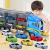 Construction Truck Vehicle Toy Set For Kids Alloy Carrier Truck Push And Go Vehicle Car Toys Birthday Gifts For Boys Girls