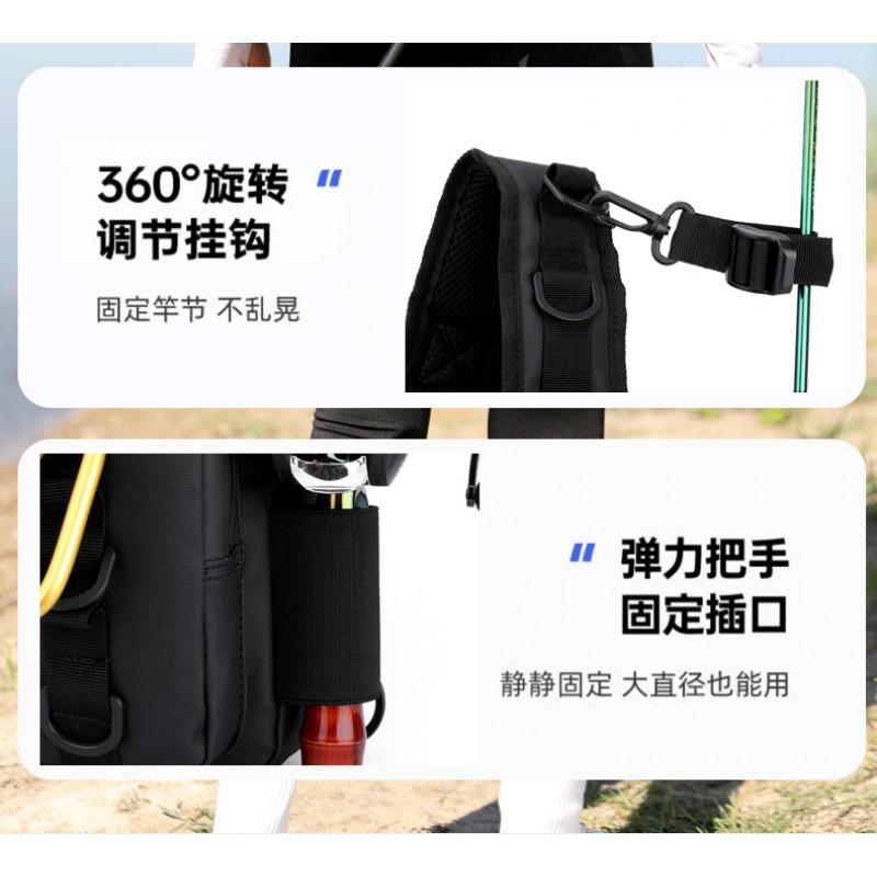 Waterproof Fishing Rod Bag Lure Single Shoulder Crossbody Tackle Outdoor Angling Gear Storage