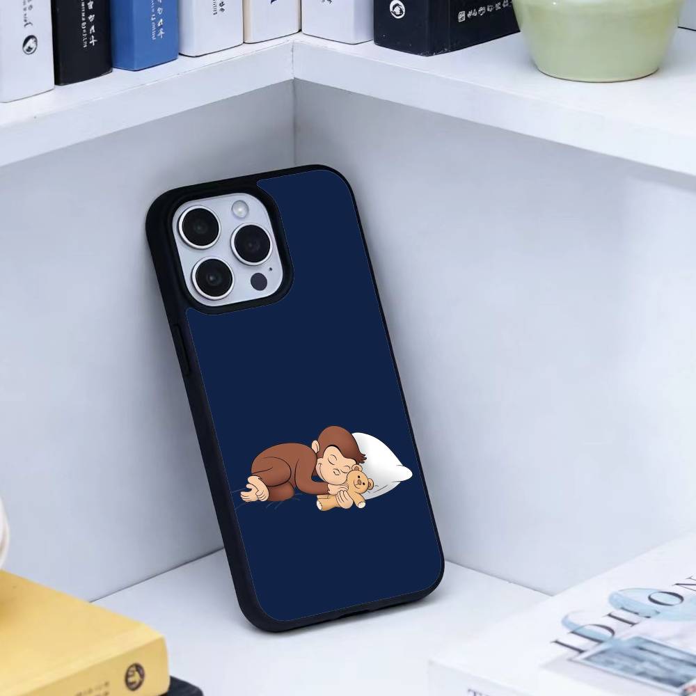 Monkey Brushing Teeth Phone Case For iPhone 17,16,15,14,13,Pro,Max,Plus,Magnetic For Magsafe Wireless Charging