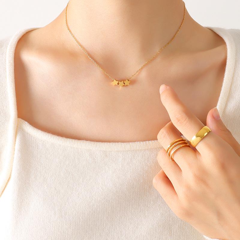 Unisex Geometric Star Necklace - Non-Fading Commuter Style
