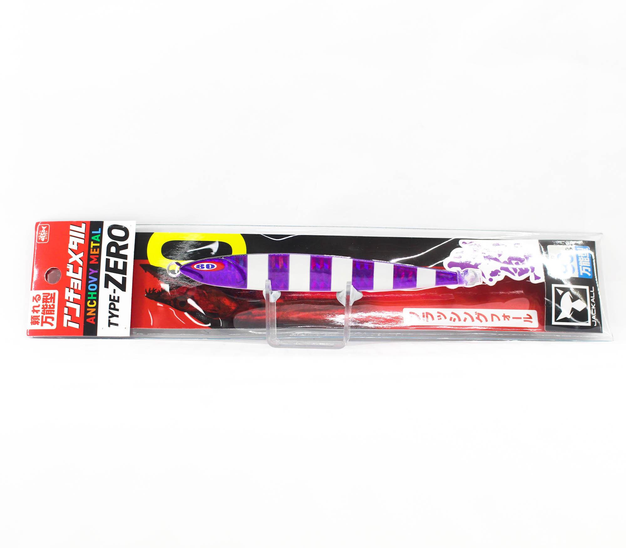 

Jackall Metal Jig Anchovy Type 0 Flush Fall 80g Purple Glow Stripe (8076)