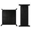 Dark Cloth Pet Bike Basket Cover, Corner Cord Shade Panel for Open Basket Travel and Quick Put-Away Between Pauses