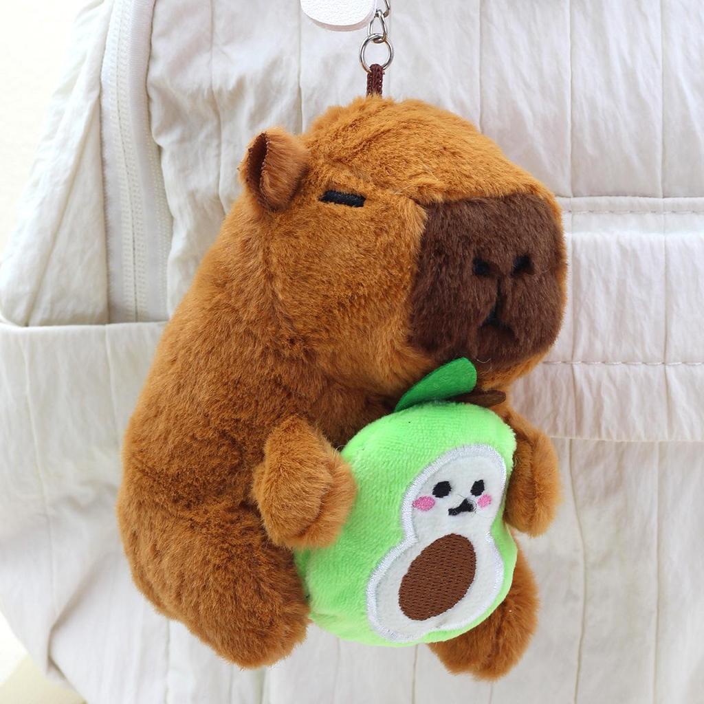 Capybara Plush Keychain: Cute Pull-out Toy & Internet Celebrity Pendant Charm