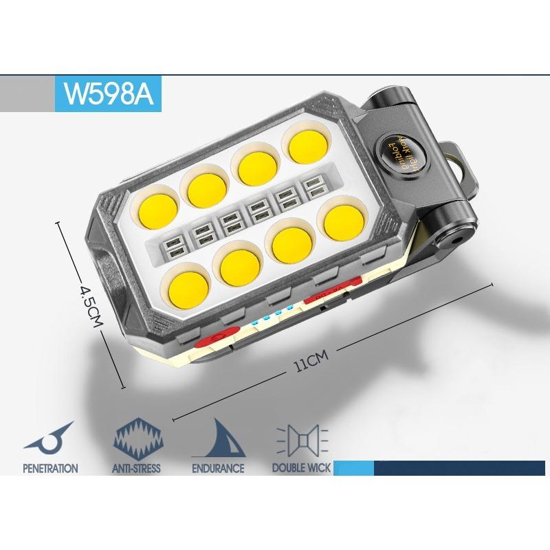 Pracovní LED světlo s magnetickým dobíjecím hořákem Workshop Lampa Přenosná lampa Camping Lampa pro autoservis, dílnu, garáž, kemping, nouzové osvětlení