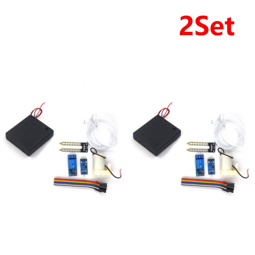 1-5 Sätze Wasserpumpenmodul-Kit Automatisches DIY-Bodenfeuchtedetektion Garten-Tropfbewässerung Bewässerungssystem Zubehör