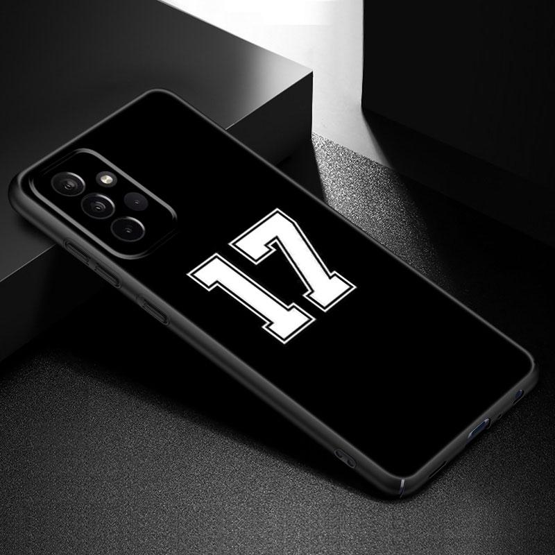 

Чехол для телефона с черным номером для Samsung Galaxy A21 A30 A50 A52 S A13 A22 A32 A33 A53 A73 5G A11 A12 A31 A51 A70 A71 A72, черный чехол Samsung A73 5G