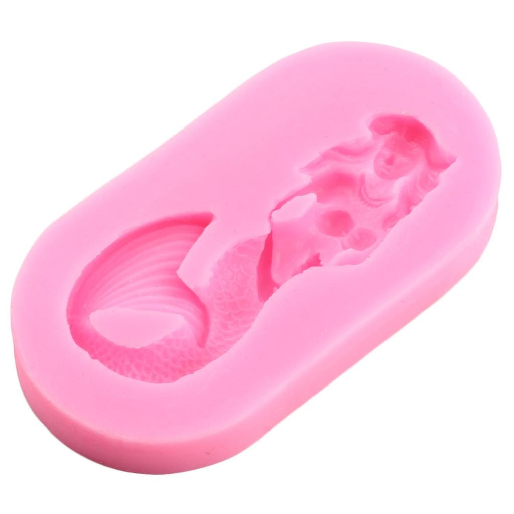 Mermaid Silicone Mold Fondant Cake Decorating Tools Fishtail Chocolate Mould Birthday Wedding Gumpaste Sugarcraft Baking