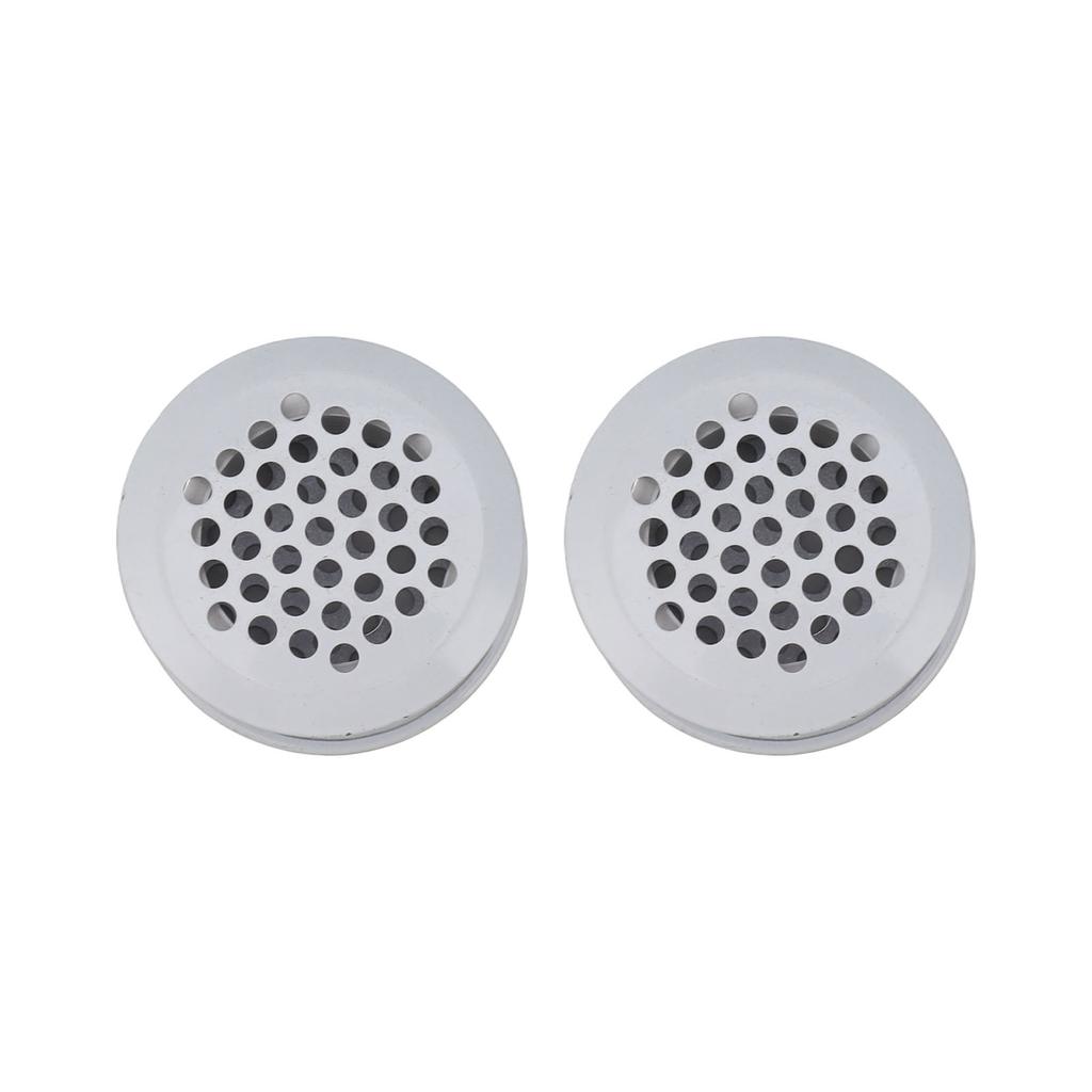 2Pcs Round Vent Cover White Rustproof Rugged Versatile Air Vent Mesh Hole Cover for Home Closet