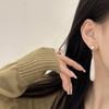 Vintage Retro French Literary Water Drop Baroque Simulation Pearl Earrings Women's Stud Earrings