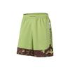 Li Ning Badfive Casual Shorts Men's Moss Green Earth Umber All Over Print AAPT011-3