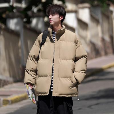 Men's Winter Stand Collar Cotton Coat - Casual, Loose, Warm, Thick-Padded Jacket for Youth and Couples. Trendy Outerwear.