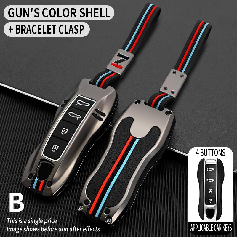 ACP1 3/4 Buttons Zinc Alloy Car Key Case Cover Shell Fob For Porsche Panamera Spyder Carrera Macan Cayman Cayenne 911 970 981 991
