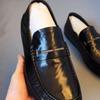 Fashion Men's Casual Leather Shoes Calzado Hombre Shoes Men Leather Original Designer Loafers Men Business Shoes Black Flats