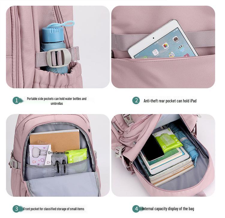 Stylish & Durable Large Capacity Backpack for Junior High School Girls