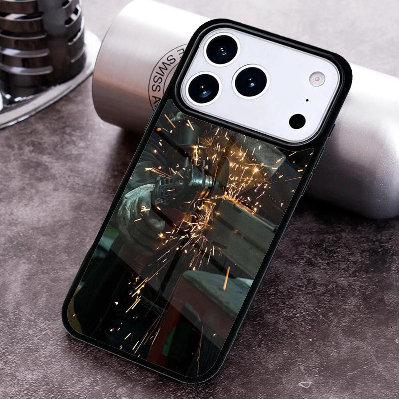 Welder Welding Hot Metal Worker Phone Case For iPhone 17,16e,15,14,13,12,11,Mini,Pro,MAX soft Silicone Cover
