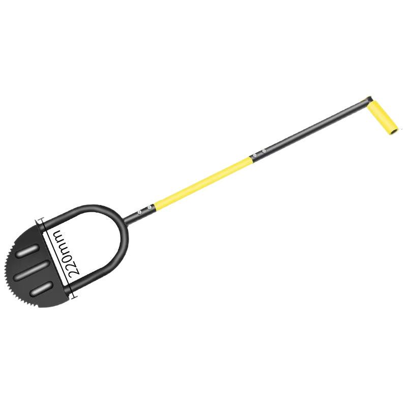 Manual Lawn Edger Tool with Serrated Blade & Detachable Handle, Garden Step Edging Shear for Grass Borders, Sidewalk & Yard Trimming