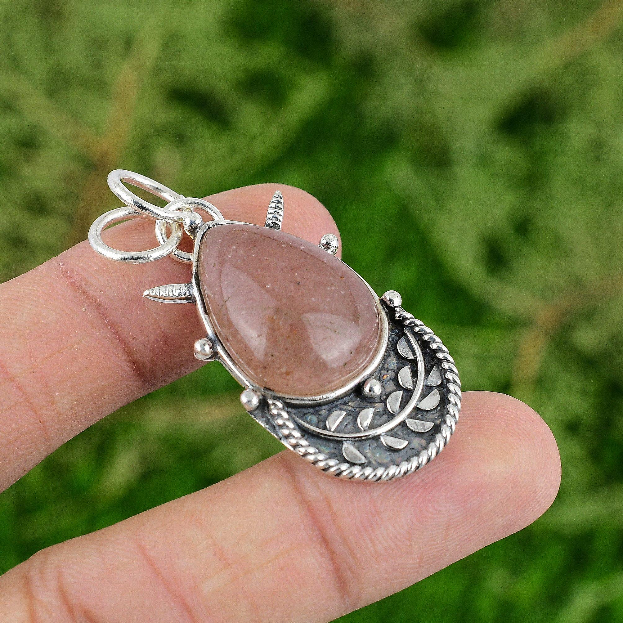 

Sunstone Pendant Gemstone Jewelry 925 Sterling Silver Pendant Handmade Pendant Silver Jewelry Gifts For Her