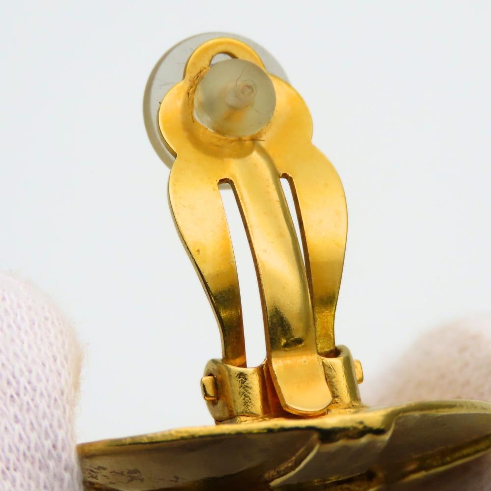 Used CHANEL Earring COCO Mark metal 19.7g gold plating